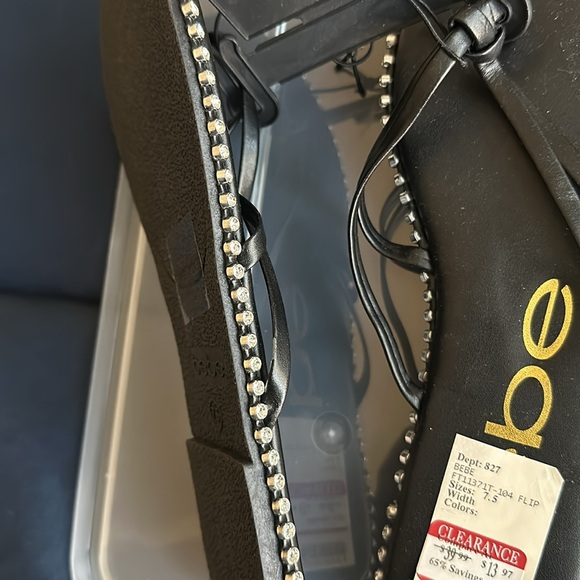 Bebe rhinestones bling flip-flops - Picture 3 of 3